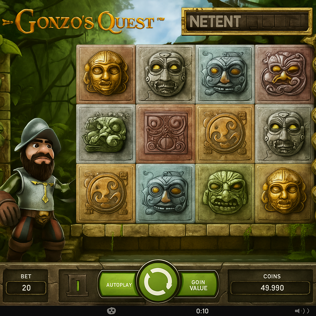 SciBet - Gonzo's Quest Slot Game - NetEnt